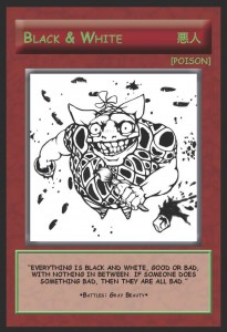 Black & White card