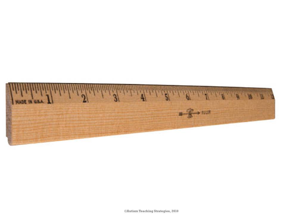 nonverbal prompt, ruler