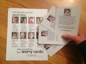 worry cards social skills activity for anxiety