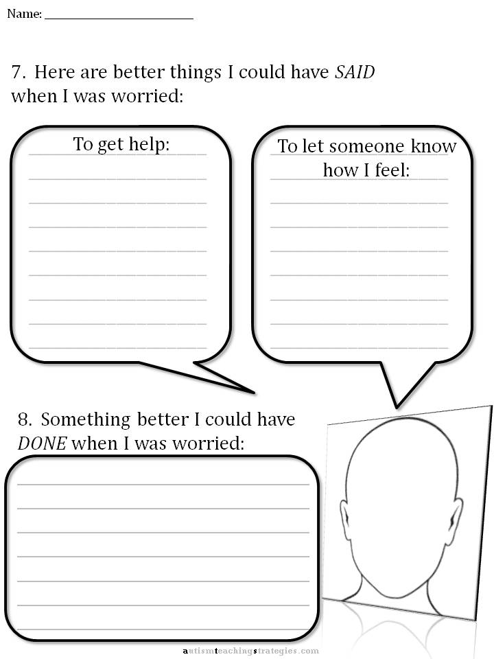 CBT Children’s Emotion Worksheet Series 7 Worksheets for Dealing with