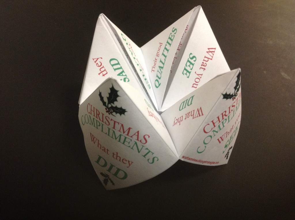 Christmas Compliment Paper Fortune Teller, Featured Image