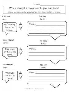 Helping kids with Asperger’s to give compliments: Worksheets for social ...