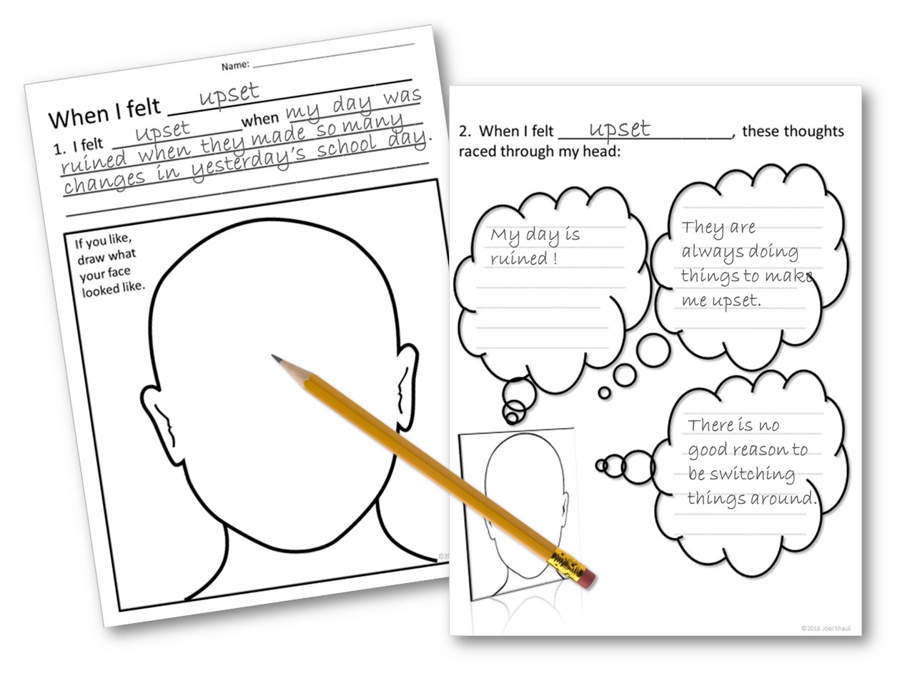 CBT Children s Emotion Worksheet Series: 7 Worksheets for Dealing with